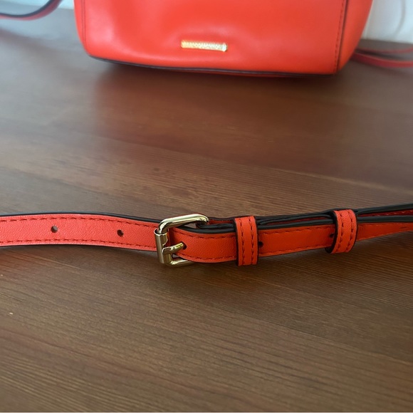 Rebecca Minkoff Mini Sophia Crossbody Leather Purse Orange, Multicolor Tassels - Picture 10 of 11